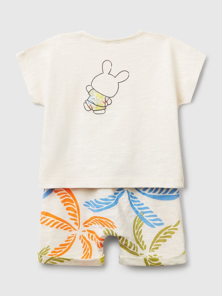 Benetton Lightweight T-shirt And Shorts Set Multi-color