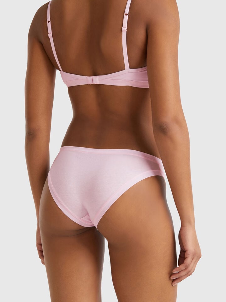 Benetton Low-rise Underwear In Super Stretch Cotton Lilac