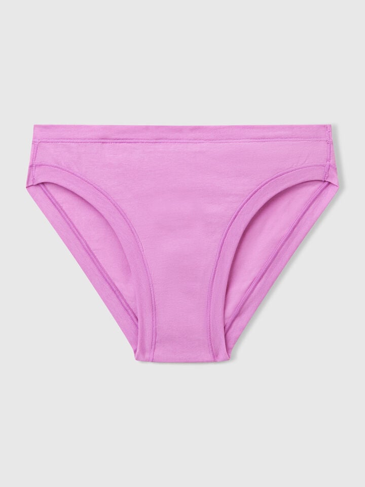 Benetton Low-rise Underwear In Super Stretch Cotton Mauve