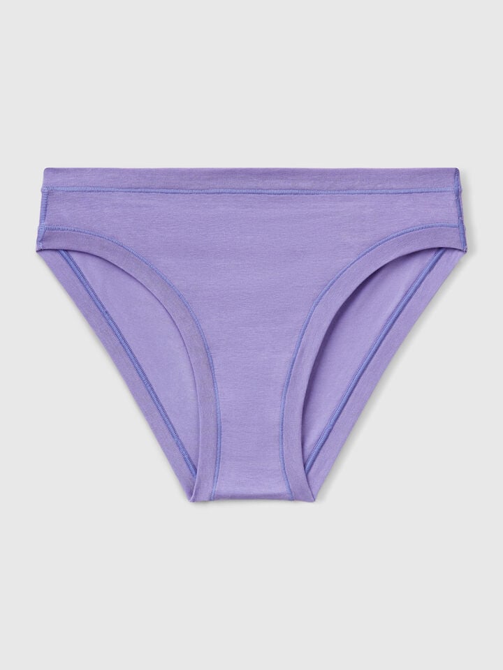 Benetton Low-rise Underwear In Super Stretch Cotton Periwinkle