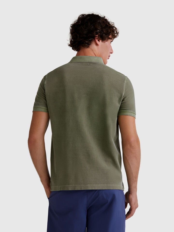 Benetton Military Green Regular Fit Polo Military Green