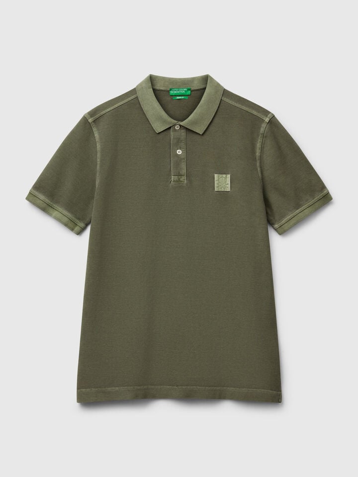 Benetton Military Green Regular Fit Polo Military Green