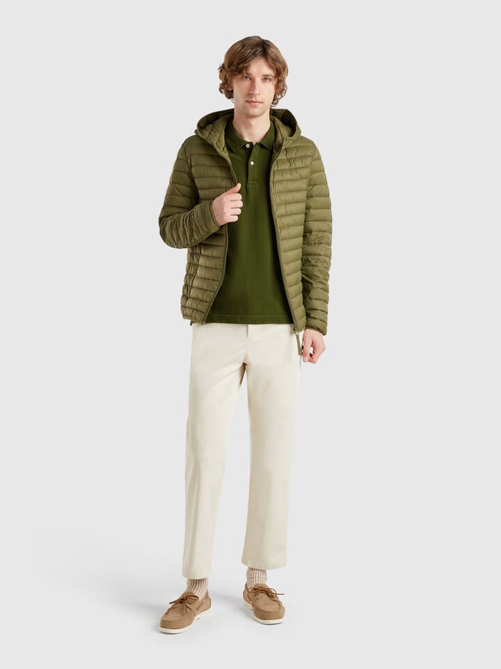 Benetton Olive Green Slim Fit Polo Shirt Olive Green