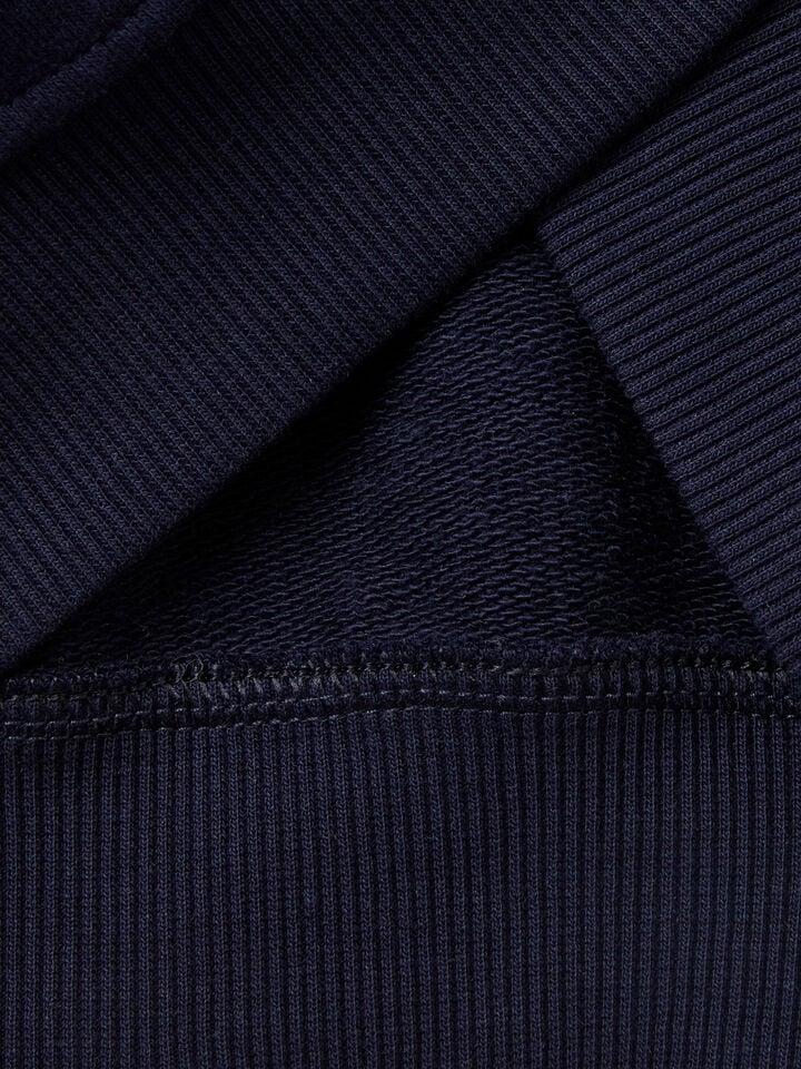 Benetton Over Fit Bomber Jacket With Embroidery Dark Blue