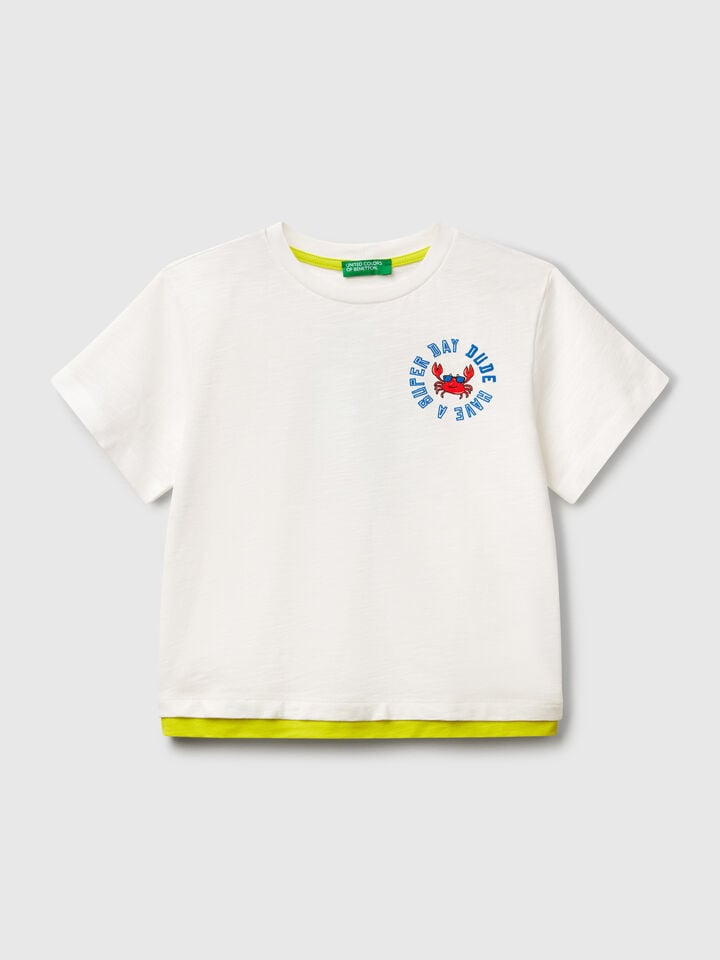 benetton Oversized t-shirt in lightweight cotton White