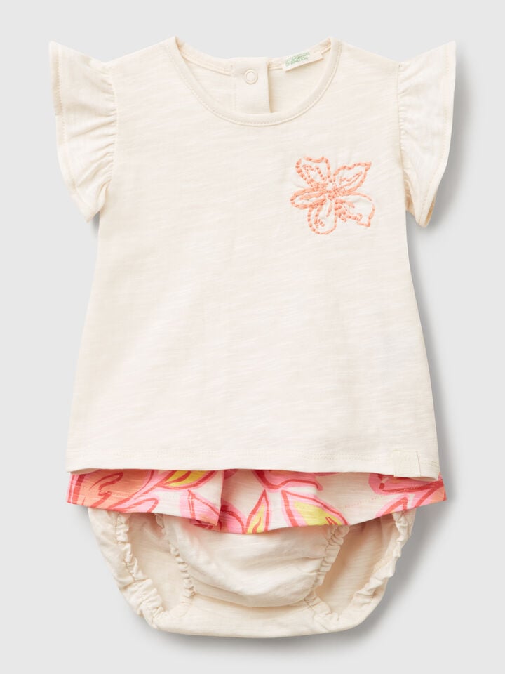 benetton Patterned tank top and skirt set Multi-color