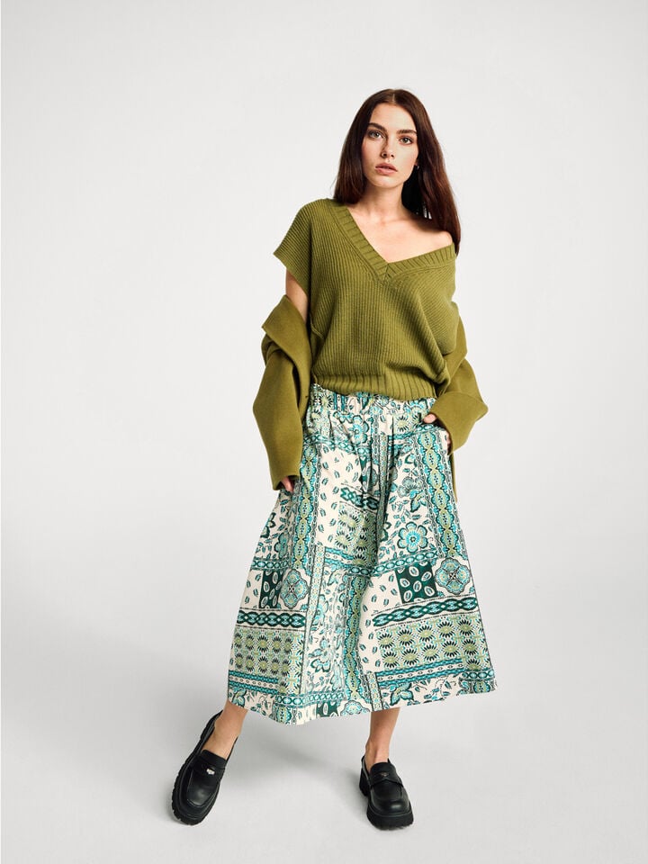 benetton Pencil skirt with bandana print Multi-color