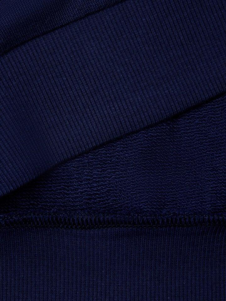 Benetton Pure Cotton Sweatshirt With Print Dark Blue