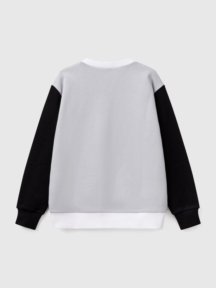 Benetton Pure Cotton Sweatshirt With Print Multi-color