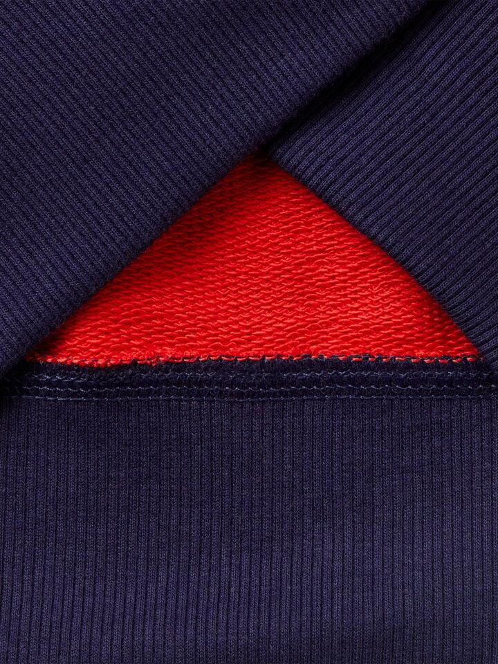 Benetton Pure Cotton Sweatshirt With Zipper Multi-color