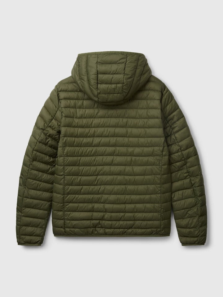 Benetton Regular Fit Puffer Jacket With Padding Military Green