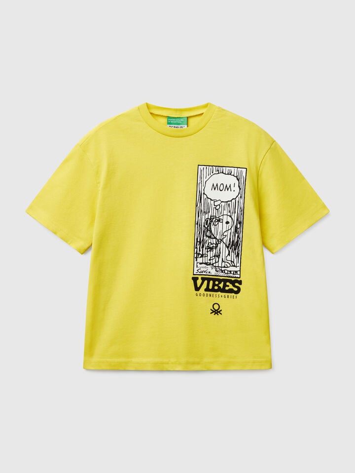 benetton Short sleeve Snoopy ©Peanuts t-shirt Yellow