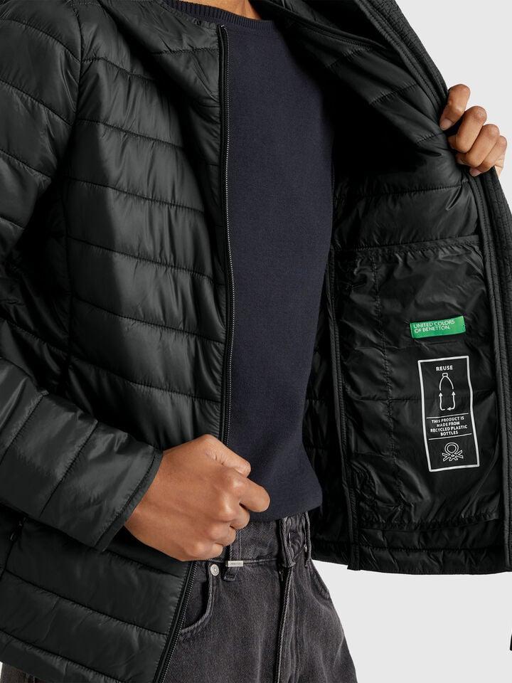 Benetton Sleeveless Slim Fit Jacket With Padding Black