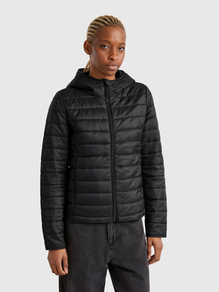 benetton Sleeveless slim fit jacket with padding Black