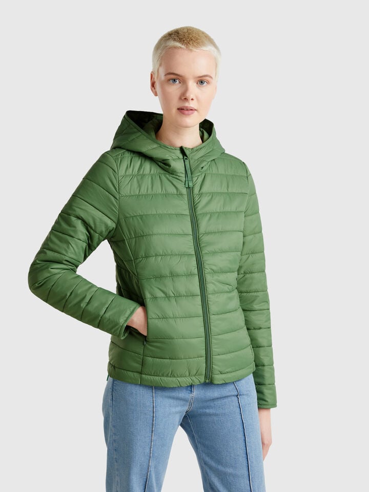 benetton Sleeveless slim fit jacket with padding Green