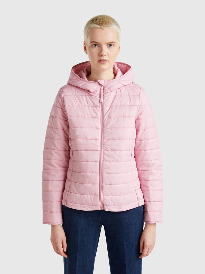 benetton Sleeveless slim fit jacket with padding Pink