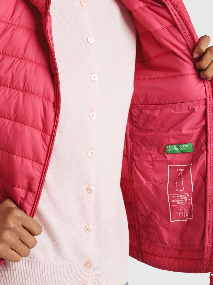 Benetton Sleeveless Slim Fit Jacket With Padding Strawberry