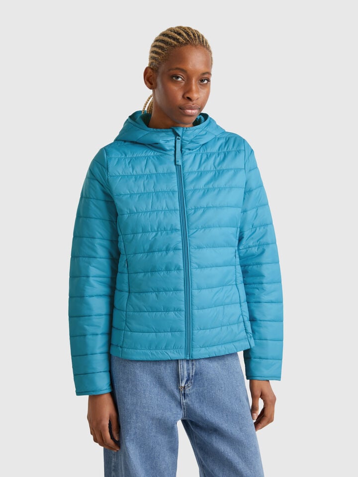 benetton Sleeveless slim fit jacket with padding Turquoise