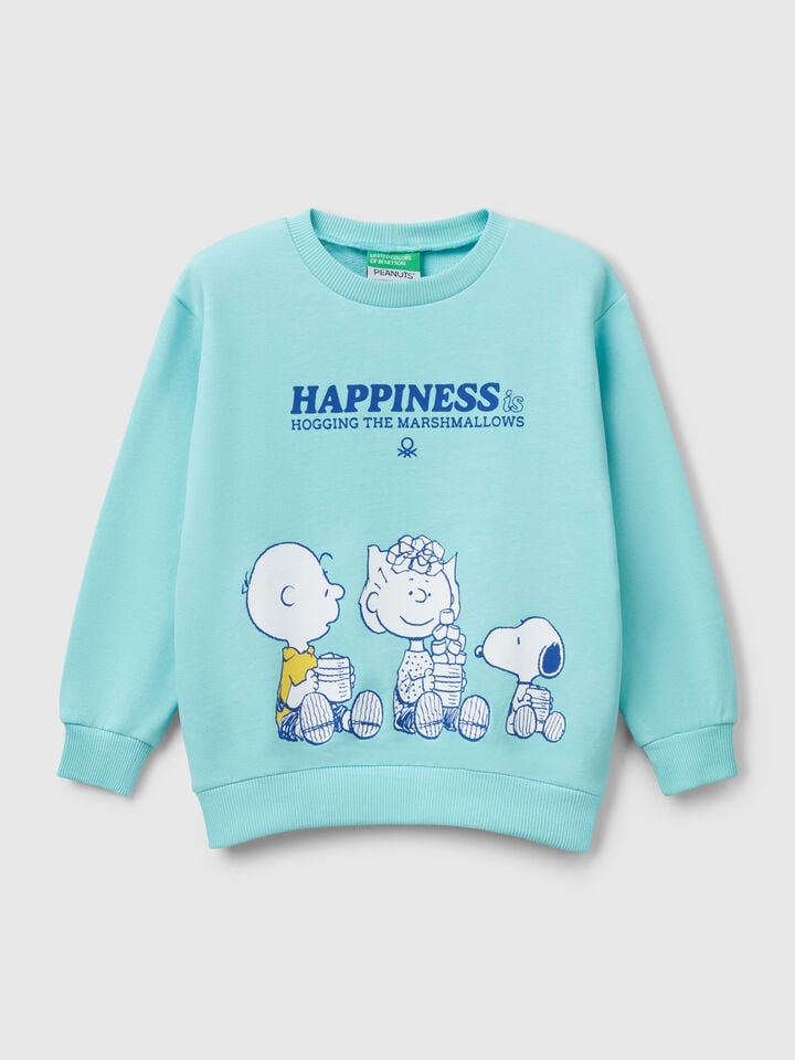 benetton Snoopy ©Peanuts sweatshirt in cotton Turquoise