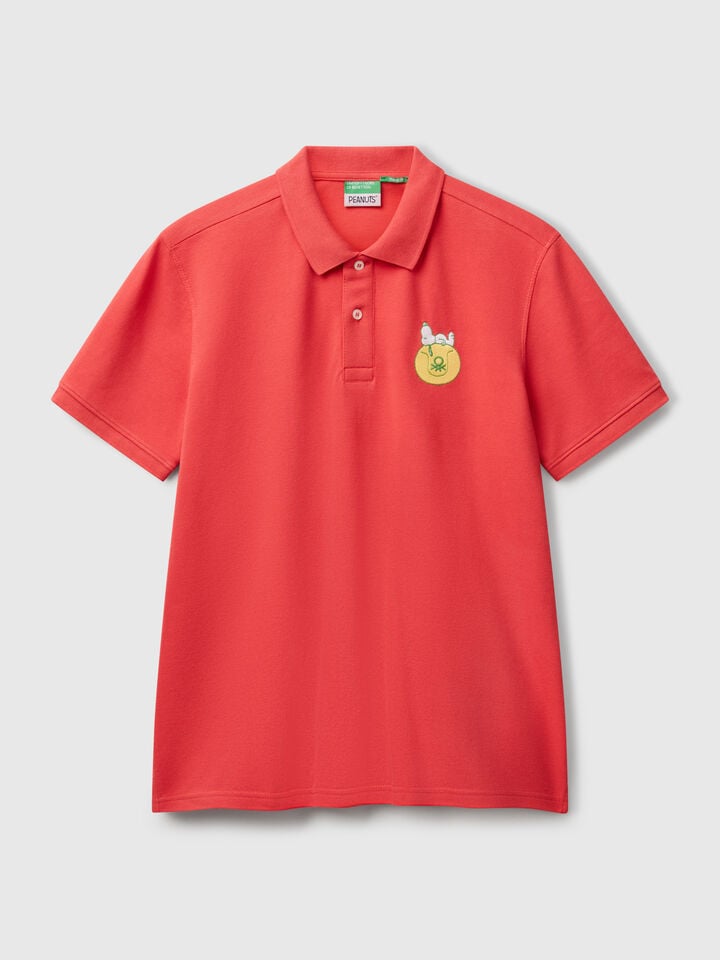 Benetton Snoopy Regular Fit Polo ©Peanuts Brick Red