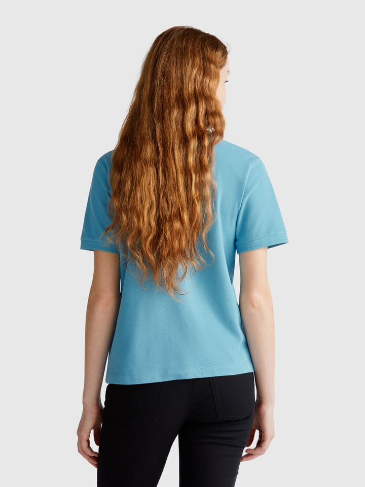 Benetton Snoopy Regular Fit Polo ©Peanuts Light Blue