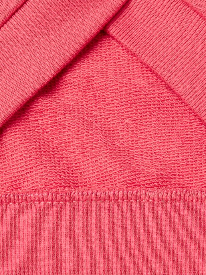 Benetton Sweatshirt In Cotton With Glittery Print Cyclamen