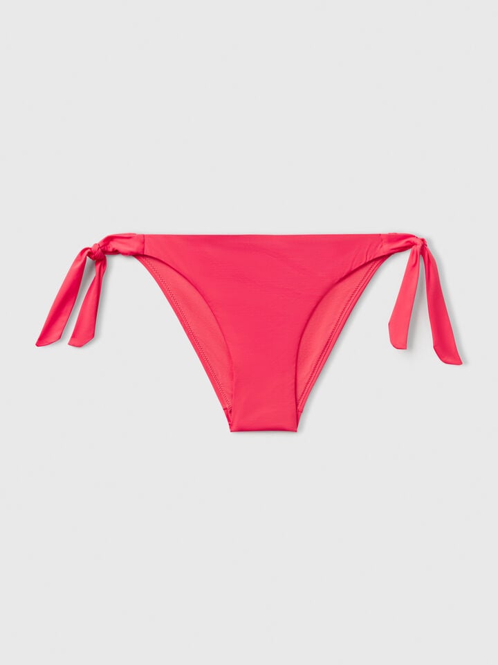 Benetton Swim Bottoms In ECONYL® With Bows Fuchsia