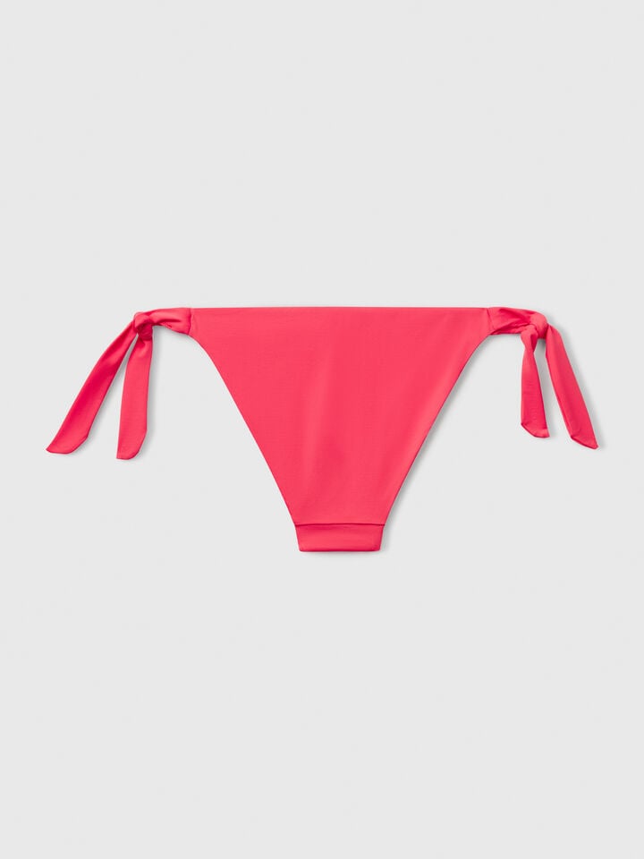 Benetton Swim Bottoms In ECONYL® With Bows Fuchsia