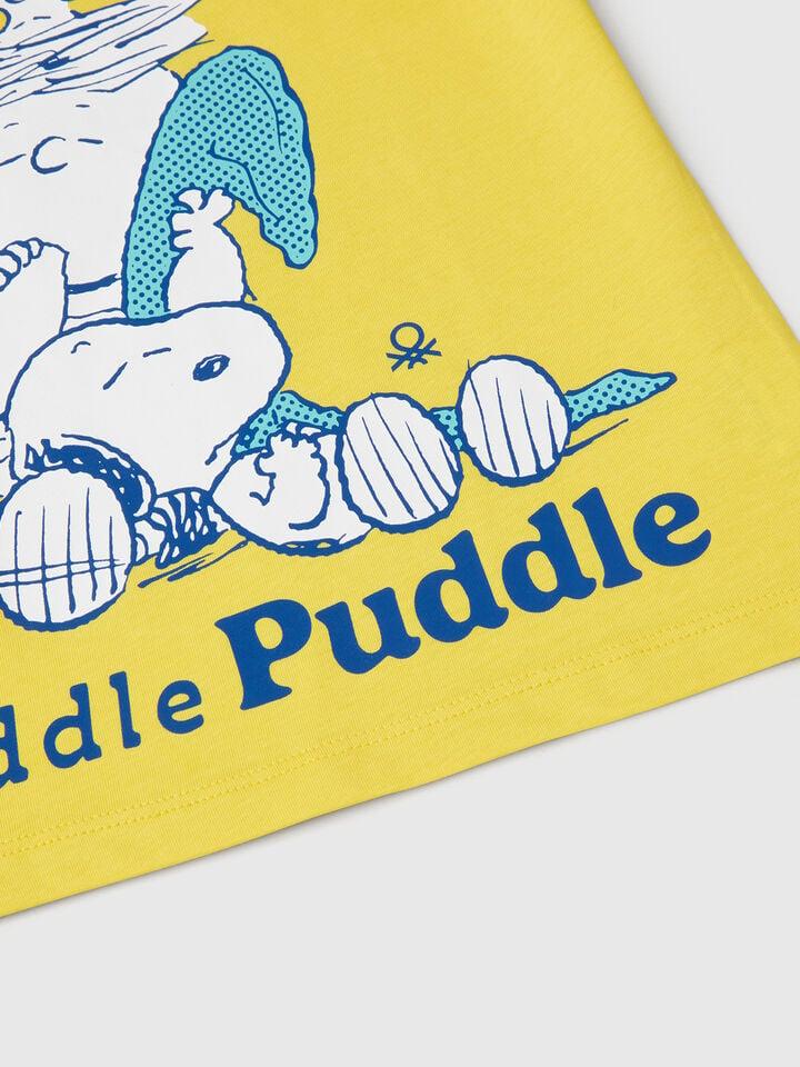 Benetton T-shirt With Snoopy ©Peanuts Print Yellow