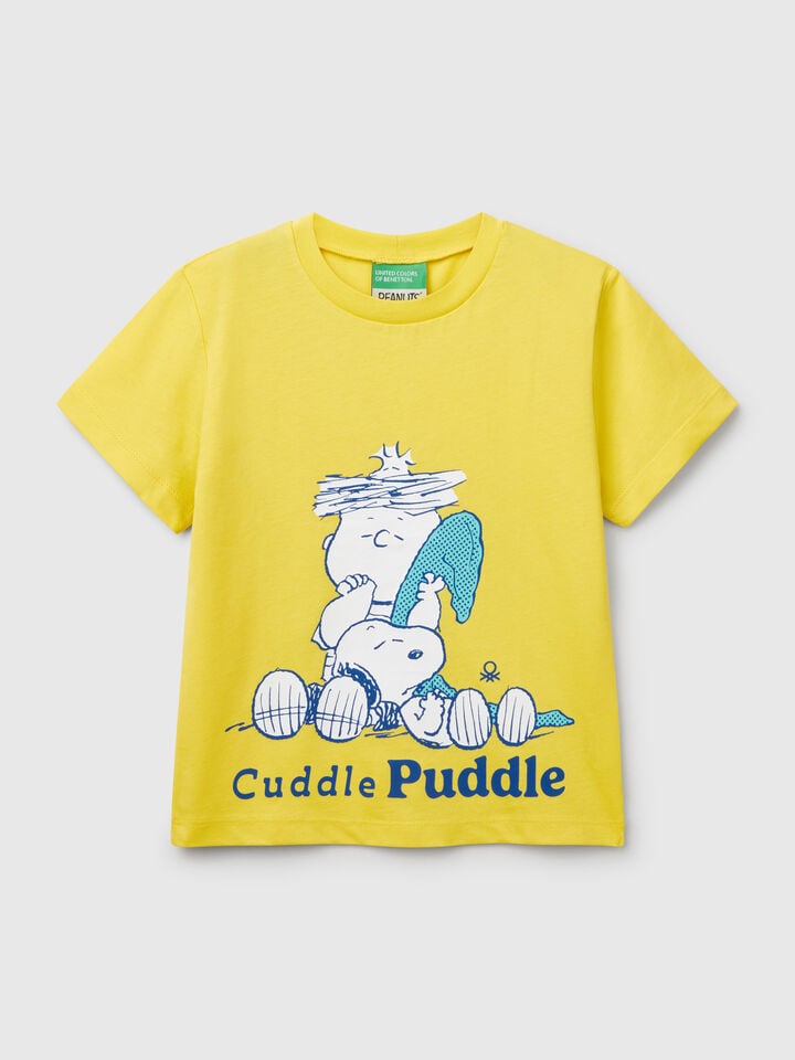 benetton T-shirt with Snoopy ©Peanuts print Yellow