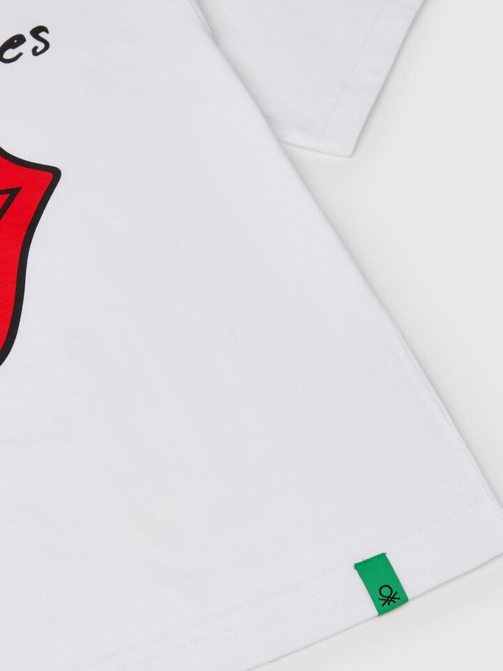 Benetton "The Rolling Stones" Comfort Fit T-shirt White