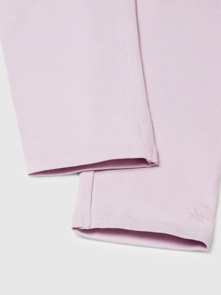 Benetton Three Leggings In Stretch Cotton Multi-color