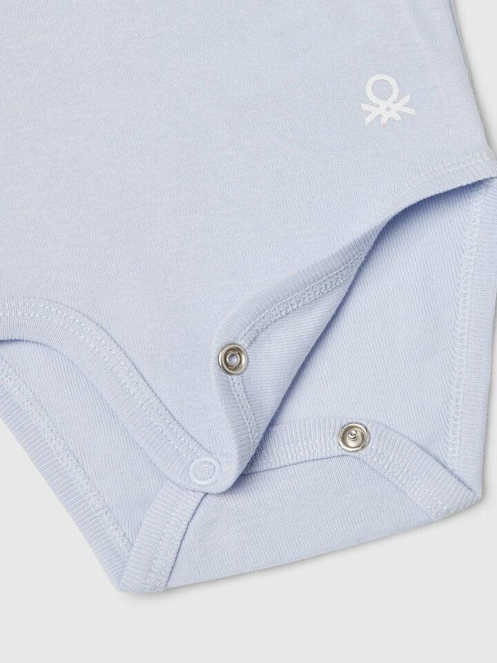 Benetton Three Sleeveless Bodysuits In Cotton Multi-color