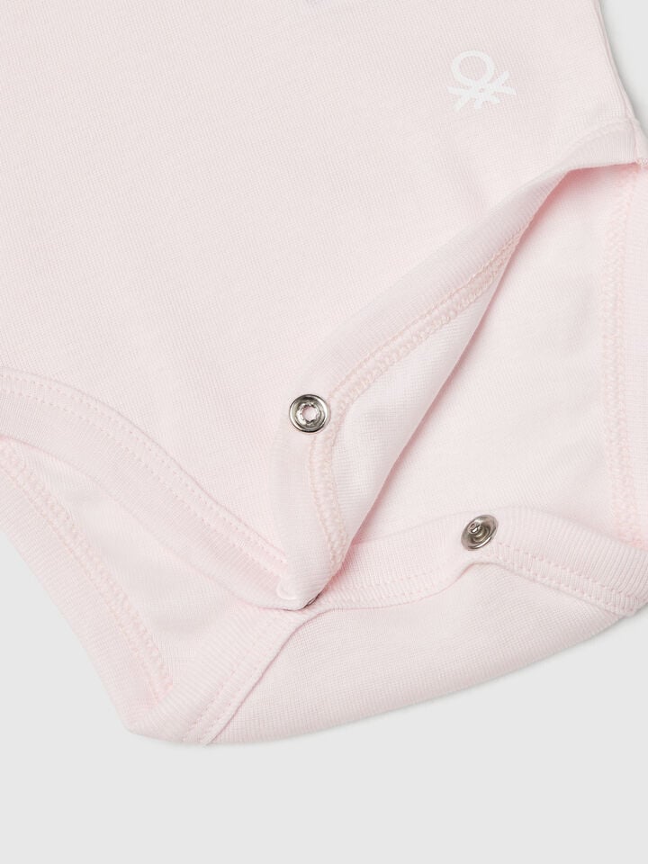 Benetton Three Sleeveless Bodysuits In Cotton Multi-color