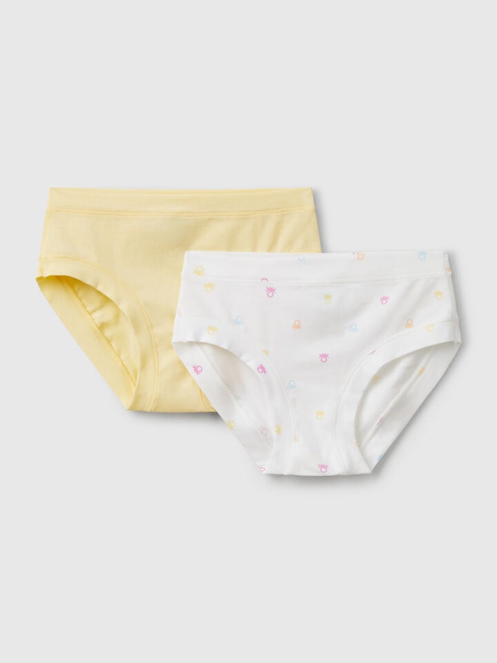 benetton Two pairs of underwear in stretch cotton Multi-color