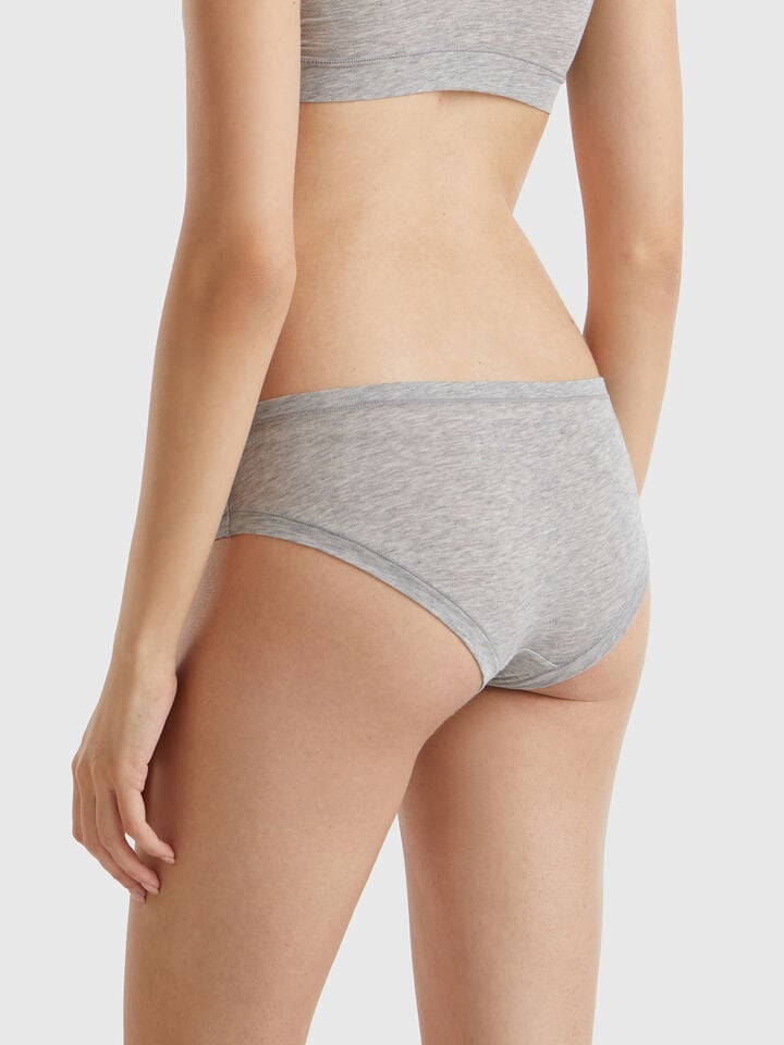 Benetton Underwear In Super Stretch Cotton. Light Gray