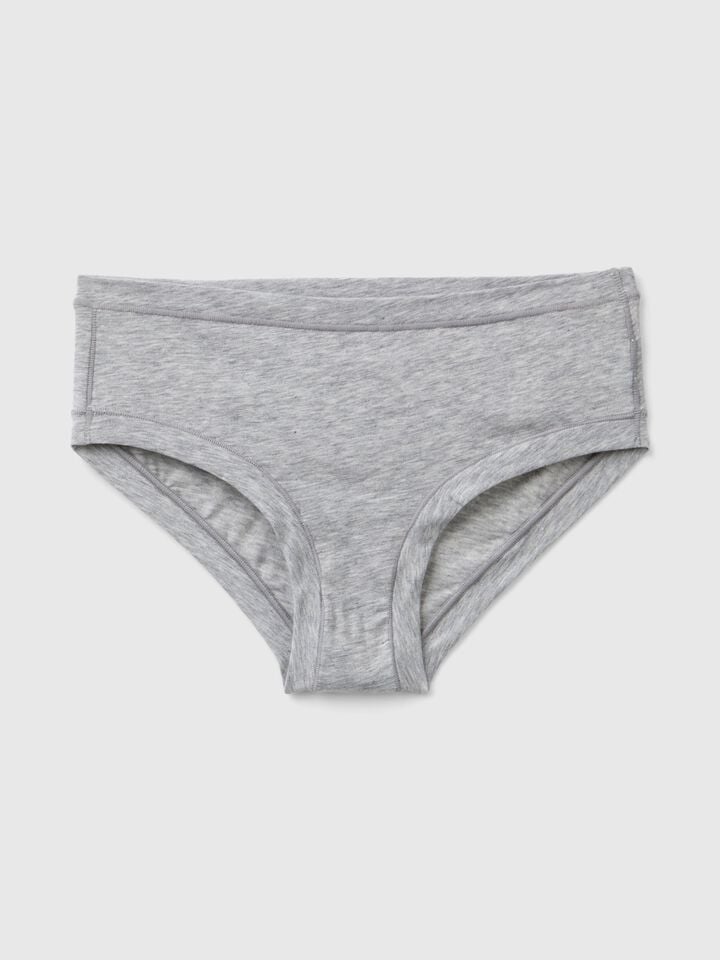Benetton Underwear In Super Stretch Cotton. Light Gray