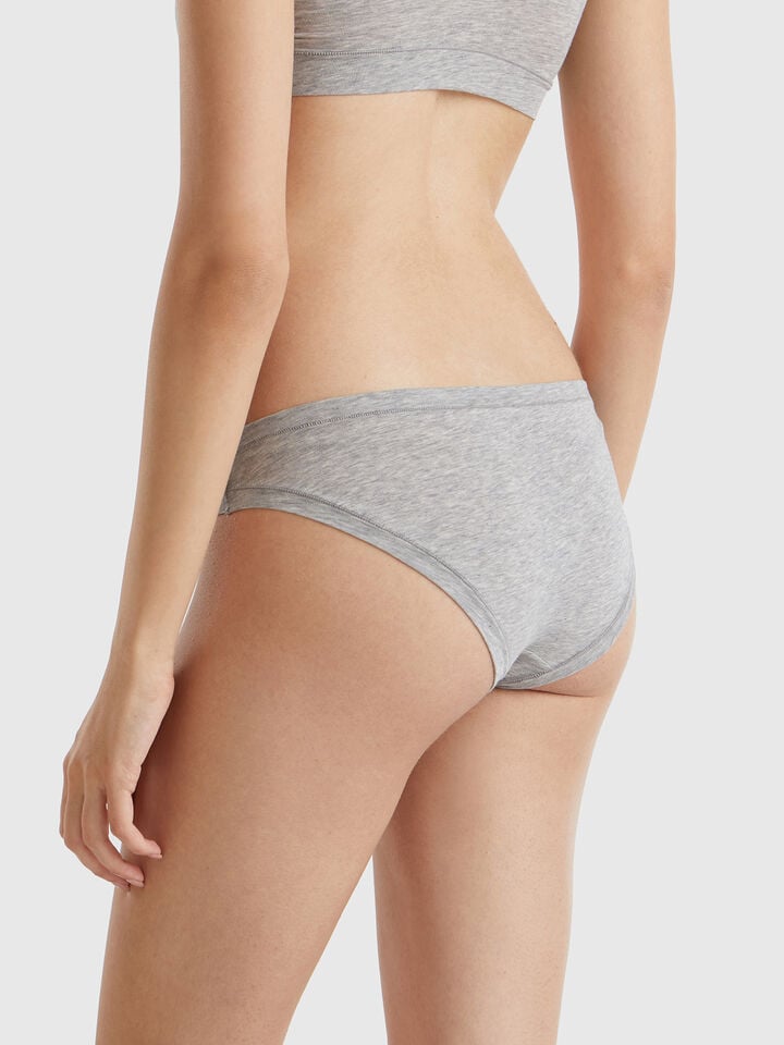 Benetton Underwear In Super Stretch Cotton. Light Gray