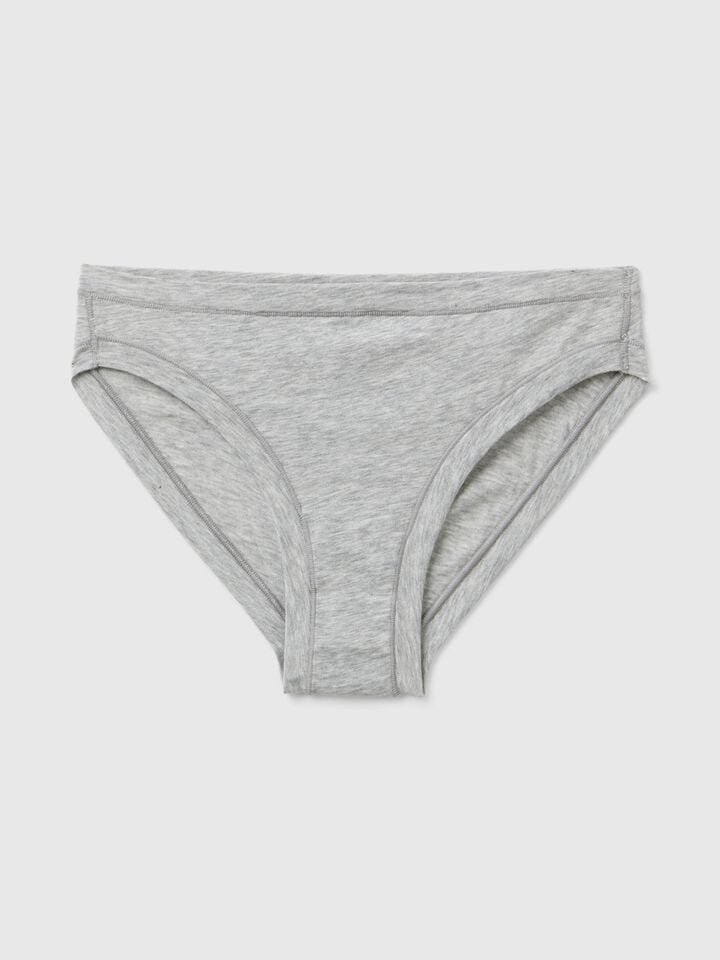 Benetton Underwear In Super Stretch Cotton. Light Gray