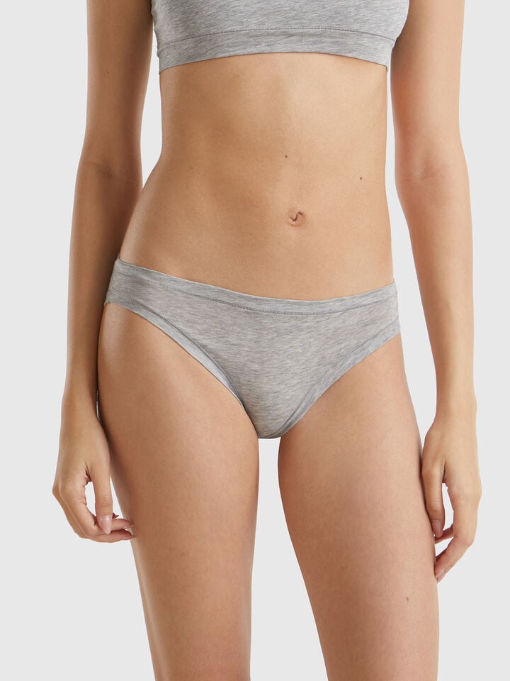 benetton Underwear in super stretch cotton. Light Gray