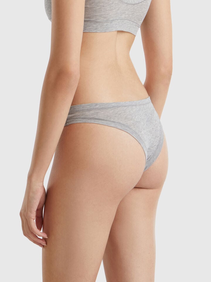 Benetton Underwear In Super Stretch Cotton. Light Gray