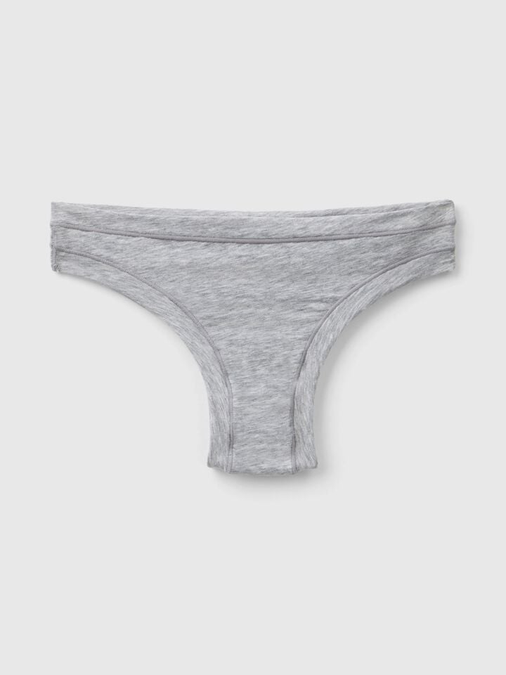 Benetton Underwear In Super Stretch Cotton. Light Gray