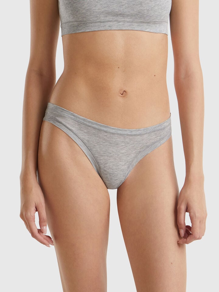 benetton Underwear in super stretch cotton. Light Gray