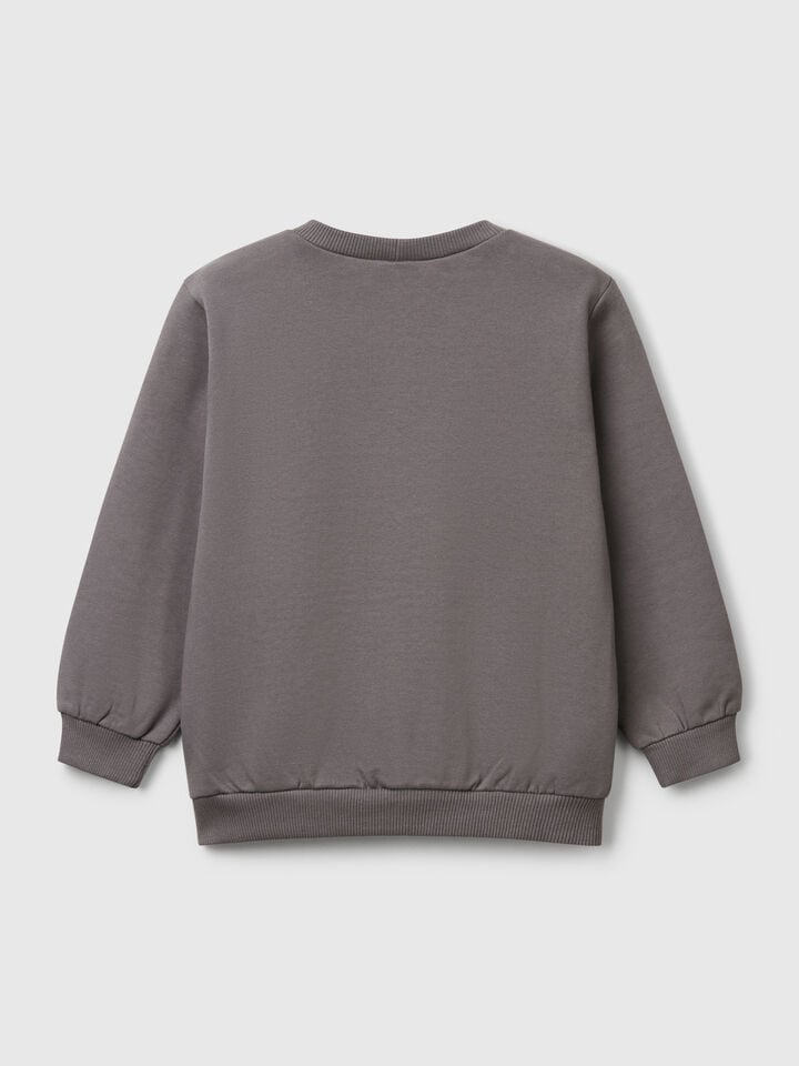 Benetton Wide "The Rolling Stones" Sweatshirt Dark Gray