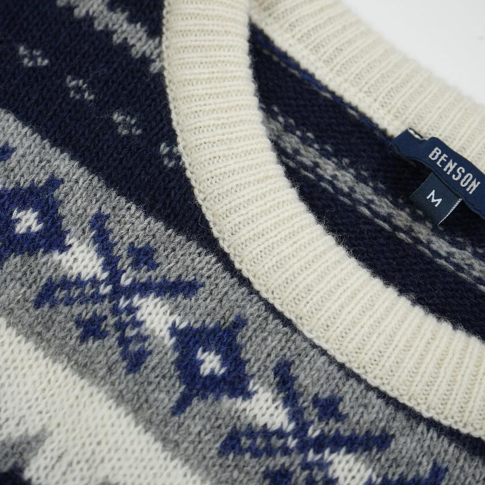 Benson Chester Navy Fairisle Sweater