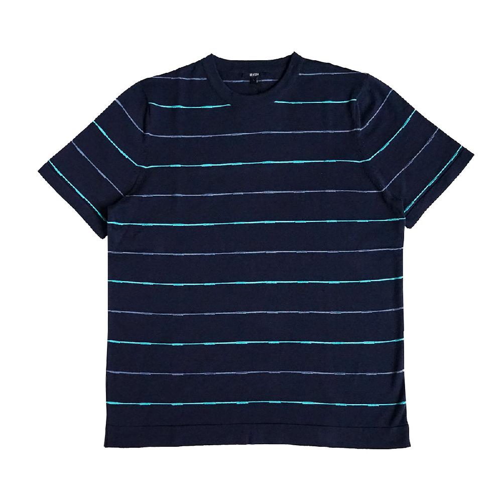 benson Hampton Navy Stripe Knit Top