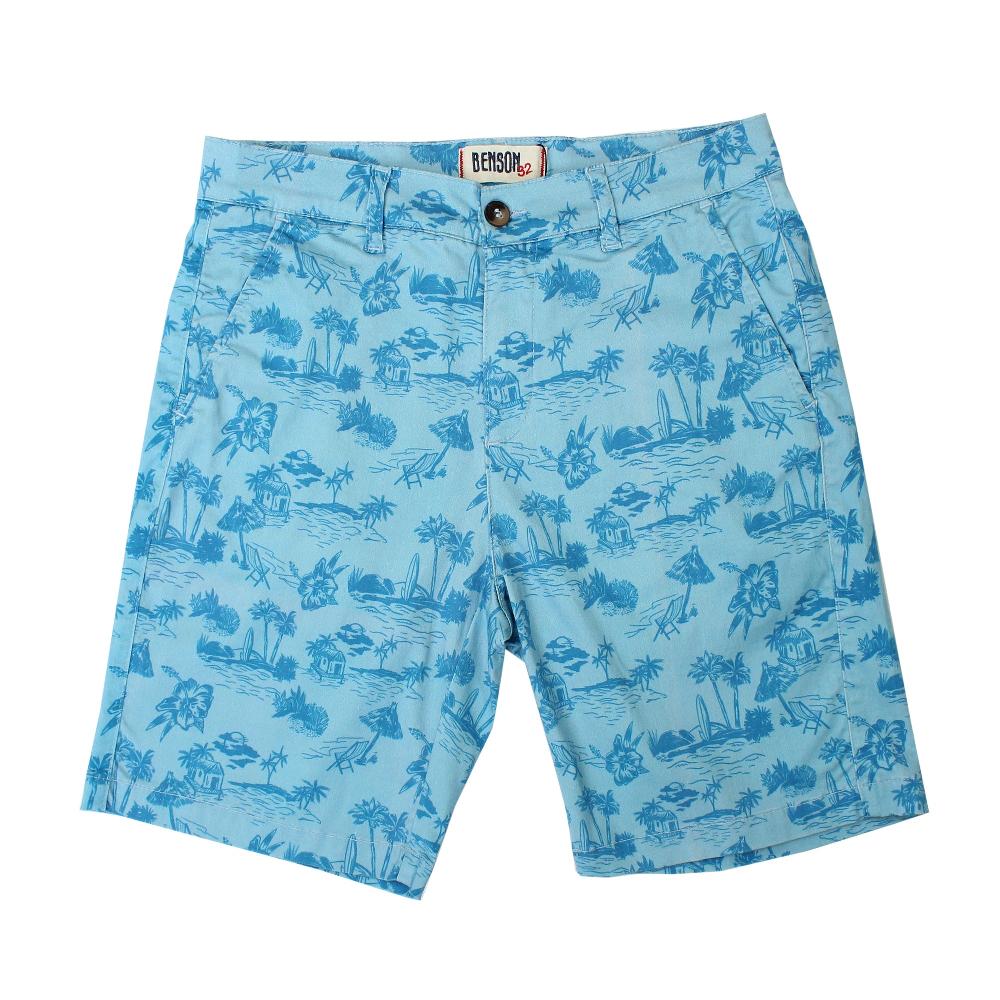benson Knot Blue Island Printed Chino Shorts