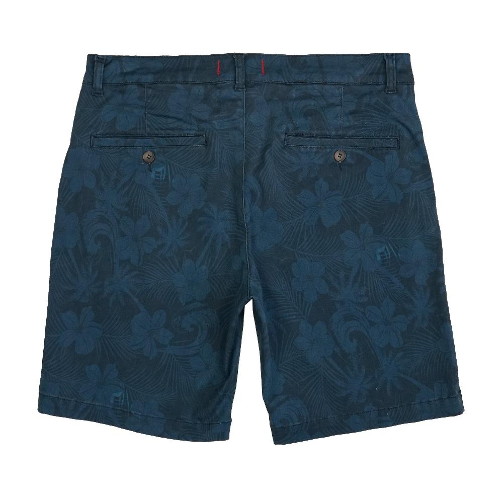 Benson Knot Dark Blue Printed Chino Shorts