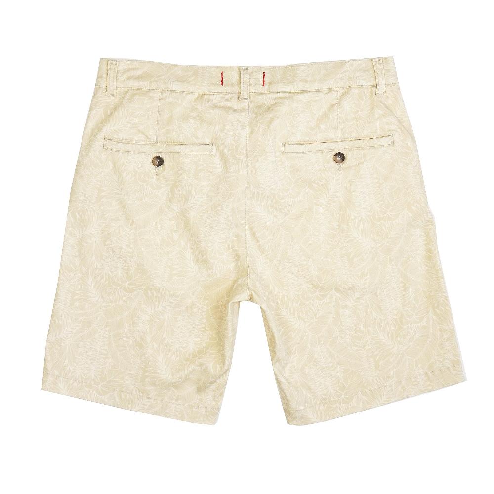 Benson Knot Light Beige Printed Chino Shorts