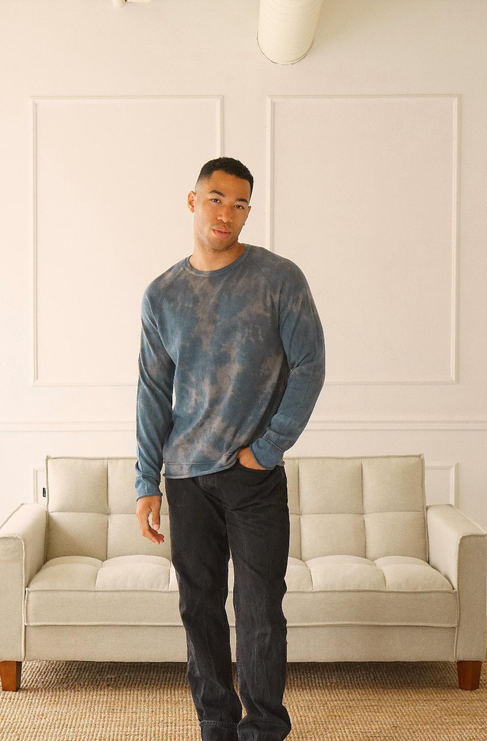 Benson Lagoon Grey Dip-dye Sweater